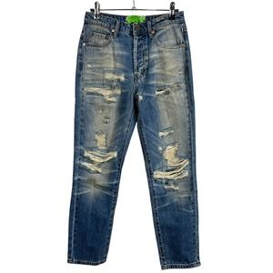 Free People Distressed Blue Skinny Jeans